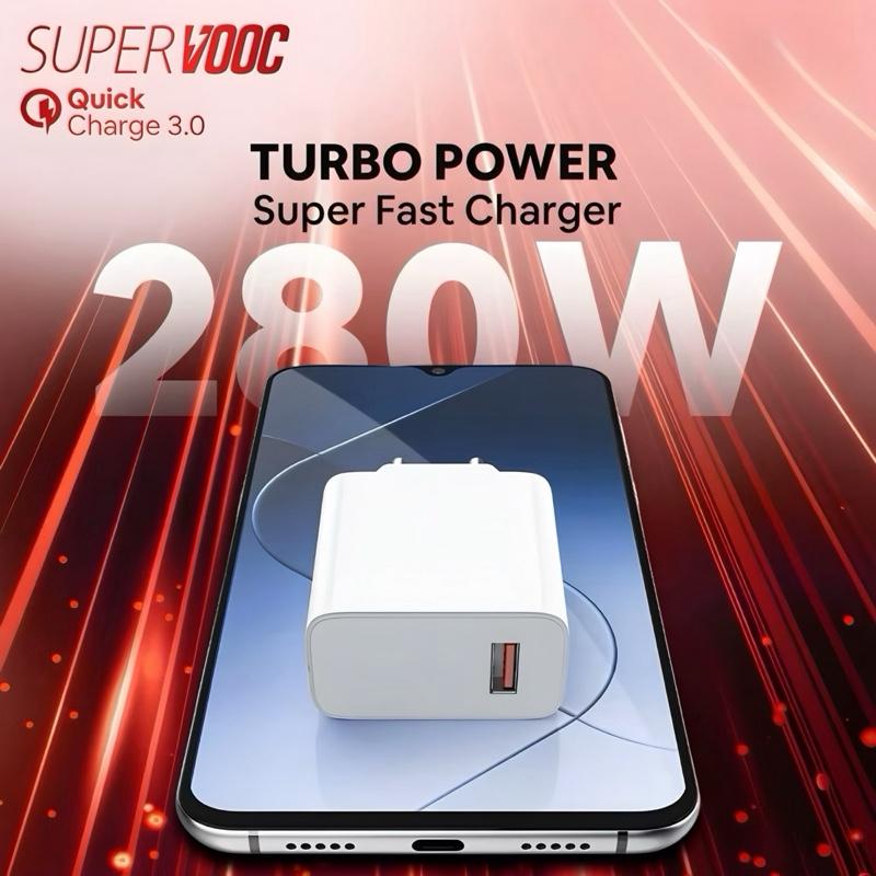 Charger Fast Charging 280W For Android USB Type C Micro Set Adaptor Kabel Quick Charge