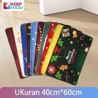 Gambar KEEP MAJU Keset Lantai Natal / Keset Anti Selip Tahun Baru / Keset Pintu masuk / Dekorasi Liburan - MC-1, 40*60CM dari Keepmaju karpet official Kota Tangerang 1 Tokopedia