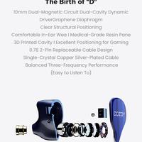 Gambar Cozoy D1 10mm Dual Cavity Dynamic Driver In Ear Monitor IEM Earphone - 3.5mm - Non Mic dari Bass Audio Official Kota Bandung 3 Tokopedia