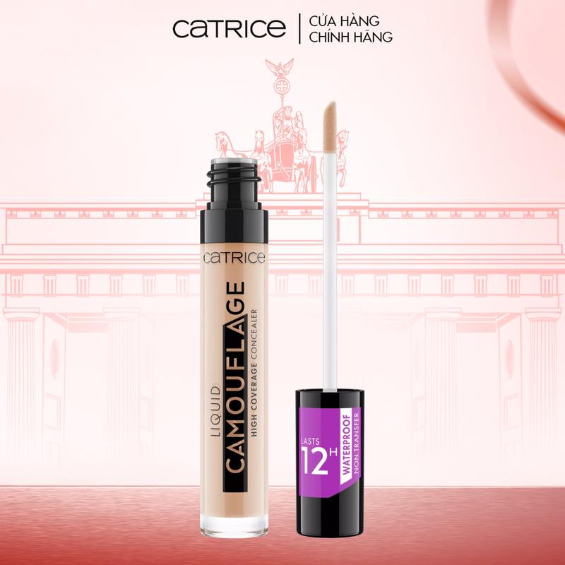 Kem che khuyết điểm dạng lỏng Catrice Liquid Camouflage High Coverage Concealer che phủ tốt giữ màu 12h 5ml