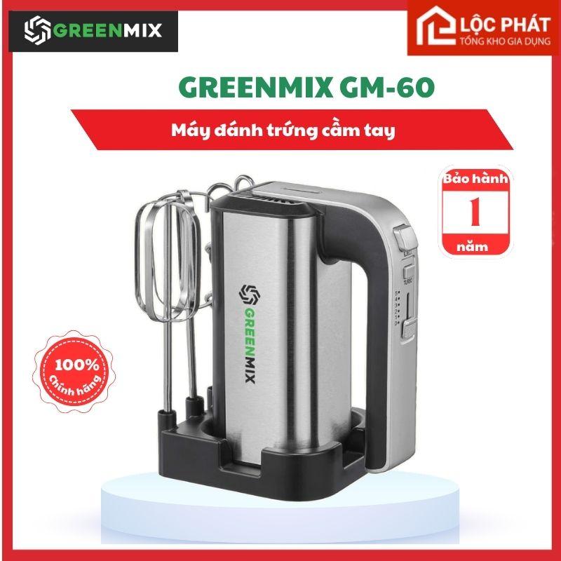 A8.Máy Đánh Trứng Cầm Tay GREENMIX GM-60 600W 5 Tốc Độ | Máy Đánh Kem, Máy Trộn Bột