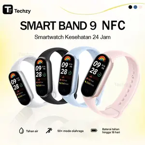 Techzy Smart Band 9 NFC | 50+ Mode Olahraga | Baterai Hingga 7 Hari | Layar HD 1,62" | Pemantauan Kesehatan Akurat | Manajemen Tidur Pintar | Garansi Resmi