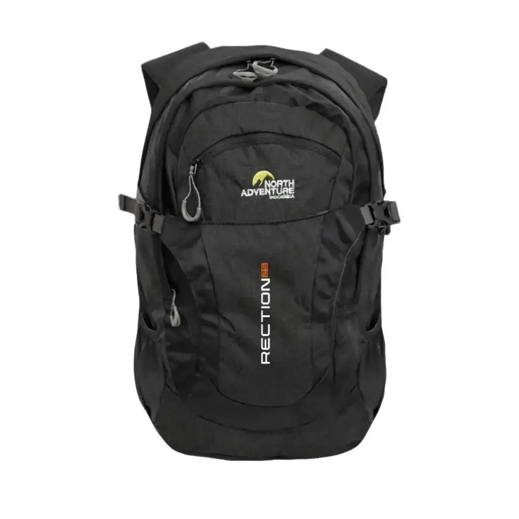 Tas Ransel Daypack 25 Liter - RECTION North Adventure Backpack Travel Pria Hitam