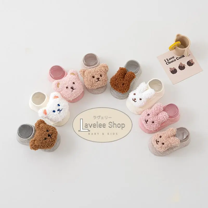 Lavelee Shop | KK03 0 - 1 Tahun / Kaos Kaki Bayi Anak Import Newborn Socks Anti Slip 3D Karakter Lucu
