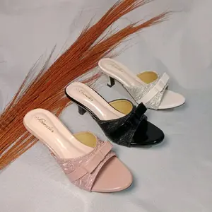 KariSsa Heels sandal wanita pesta tinggi 5cm model kokop variasi pita sandal slop sandal preMium /ju08