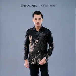 Batik Handara - Peksi Seling Hitam Kemeja Pria Furing Erro