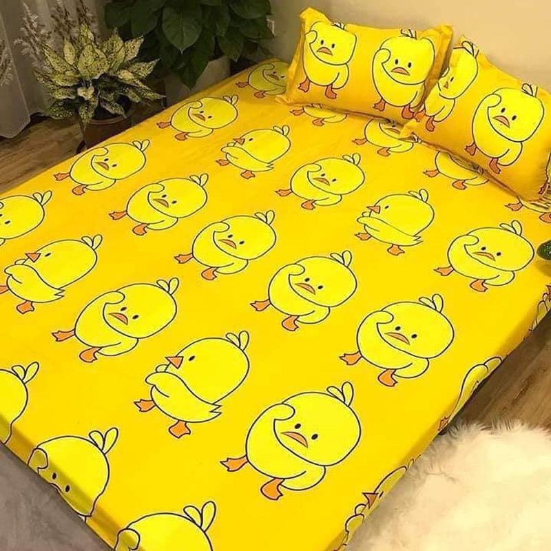 Ga bọc nệm mẫu đẹp bo chun - Drap đệm đủ kích thước poly cotton - Tặng kèm 2 vỏ gối (ko lấy giảm 10k) [Vịt vàng]