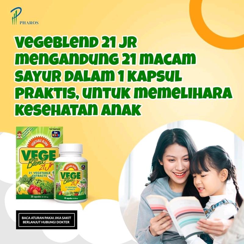 Vegeblend 21 Junior Kapsul Ekstrak 21 Jenis Sayuran - Vitamin Anak 1