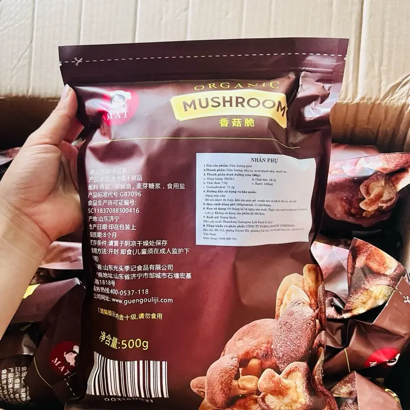 Nấm hương sấy thăng hoa nhà MAT, 500gr/ gói, thơm ngon Food Snack. mẫu mới ảnh cuối 1