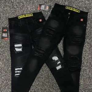 Celana Jeans Panjang ORIGA TB R1 Hitam  Slimfit Stretch Distro Cowok  Dewasa  Nyaman