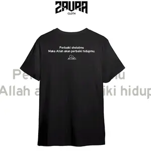 Kaos Quotes Islami "Perbaiki Sholatmu, Maka Allah Akan Perbaiki Hidupmu" | Kaos Kata-kata | Kaos Dakwah | Kaos Distro Katun Combed 30s