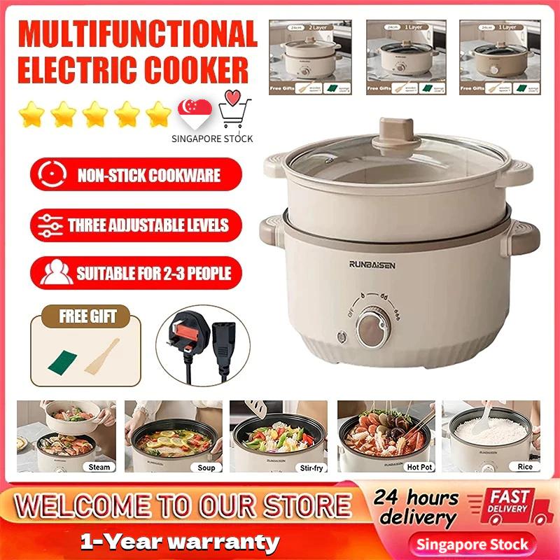 【SG Stock】5L Large Capacity Multifunctional Electric Cooker Non-Stick ...