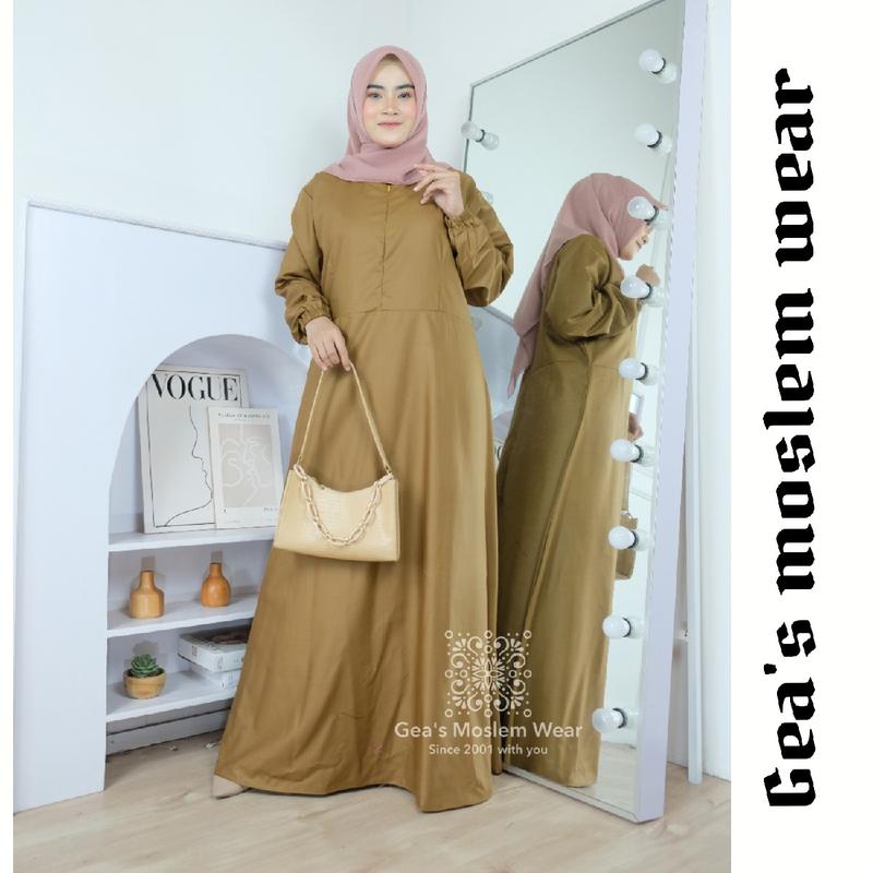 muslimah outfit gamis toyobo polos premium basic big size 2