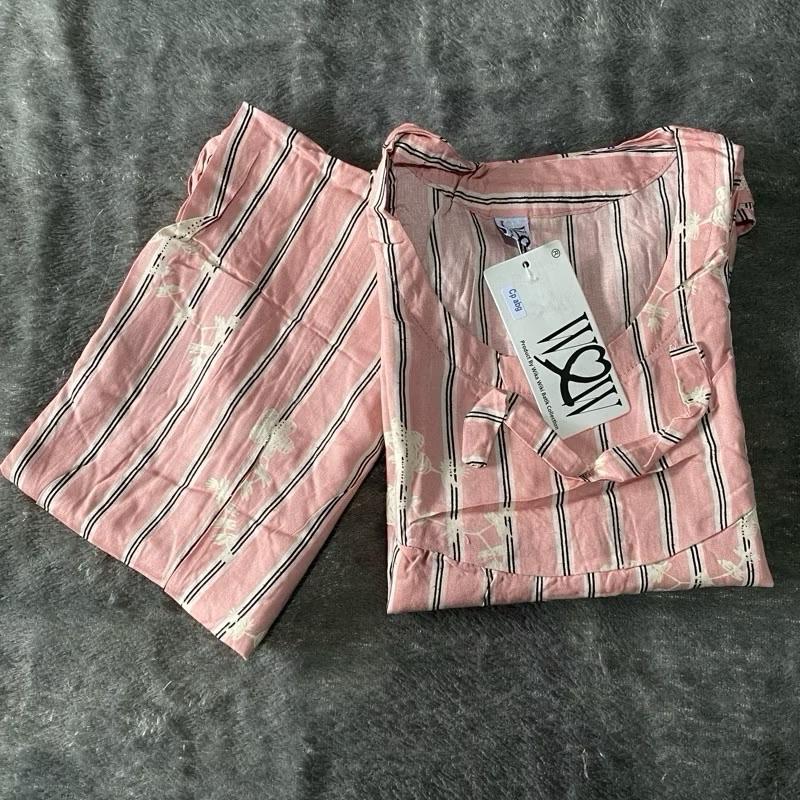 Cp wow abg (Kf 02) tgn 3/4 bahan rayon motip bunga kecil [bb 45-50kg] 2