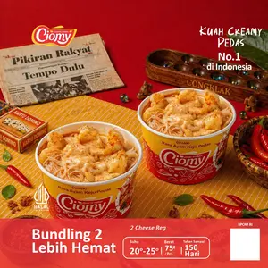 CIOMY - Beli 2 Lebih Hemat Cuanki Kuah Keju Creamy Cup Reguler Halal & Sudah BPOM