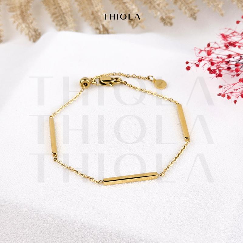 THIQLA - Gelang Serut Wanita FASL - Gelang Kecil Tipis Mirip Gelang Emas Model 2025 - Gelang Aurel Mirip Gelang Titanium Wanita Anti Karat 2