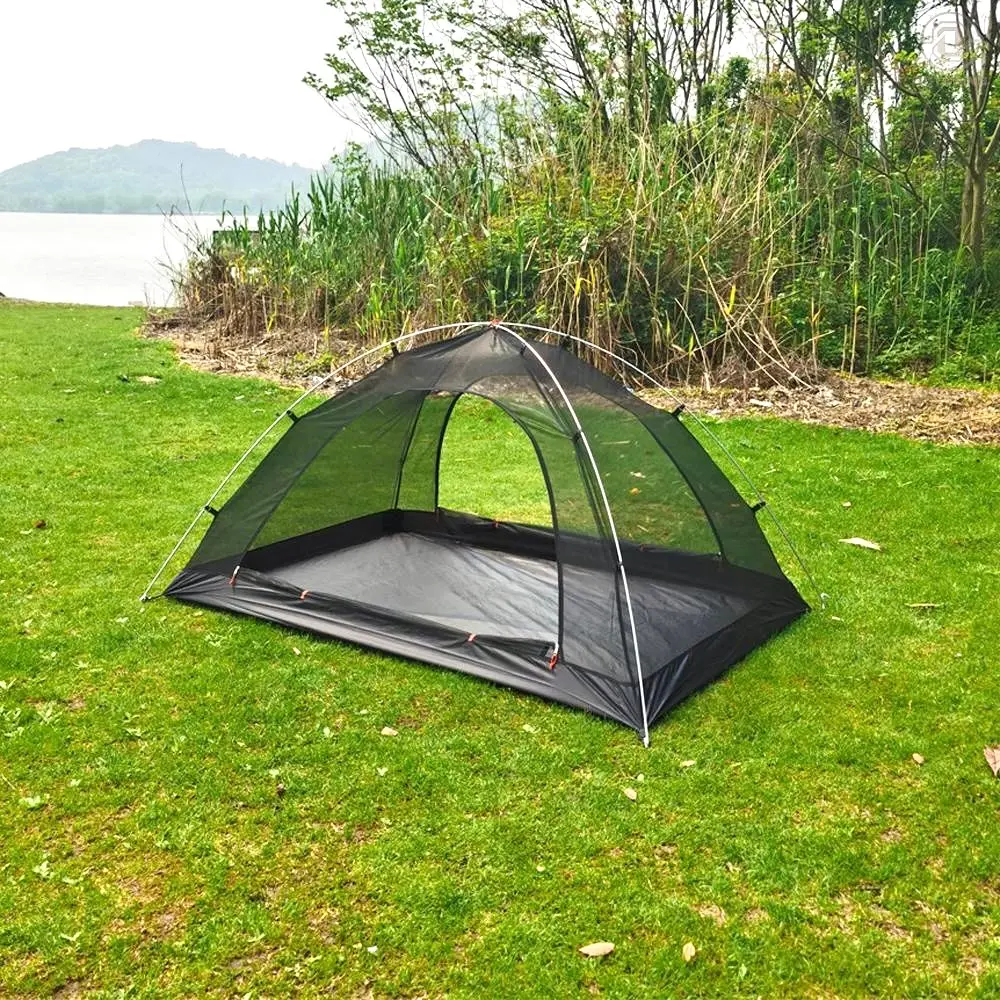 Black Ultralight 2 Person Mosquito Net Mesh Tent - Portable Lightweight Tent Camping Tent