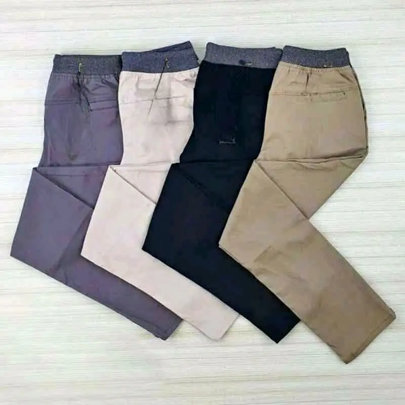 Hemat Isi 2 Celana Chino Panjang Pants Slimfit Stretch Pinggang Karet Celana Pria Dewasa Distro Nyaman 8
