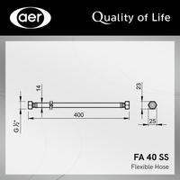 Gambar AER Selang Air Fleksibel Anyam Stainless Steel Untuk Wastafel/Flexible Hose FA - FA 30 SS dari AER Sanitary Indonesia Kab. Tangerang 4 Tokopedia