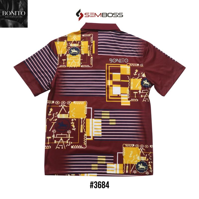 KAOS KATUN PRIA KERAH WANGKI SEMBOSS BAHAN KATUN, BAHAN LEMBUT, DAN ADEM 3684 KAOS LENGAN PENDEK Polo Baju 4