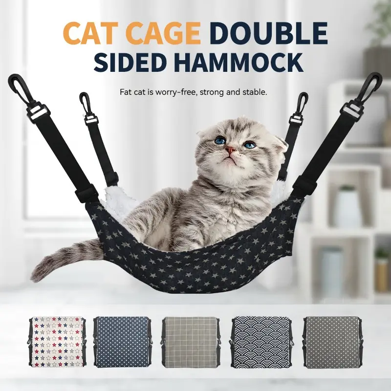 sleeping cat cradle,Pet cat bed, cat hammock, breathable hook adjustable