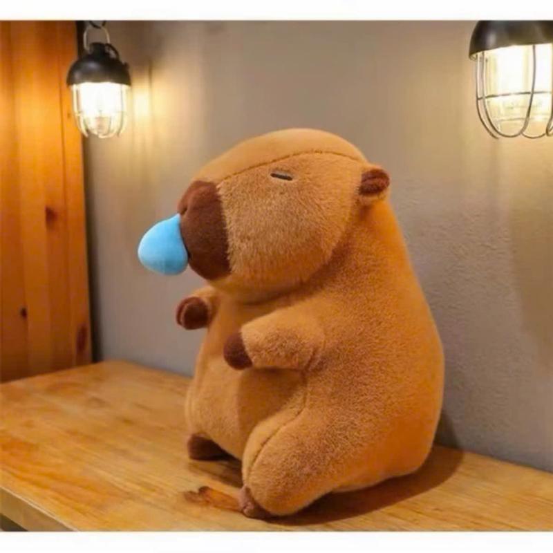 Gấu bông con chuột capybara 45cm thú nhồi bông con chuột capybara chảy nước mũi chuột lang nước đáng yêu hàng Qc cao cấp SIZE 45CM