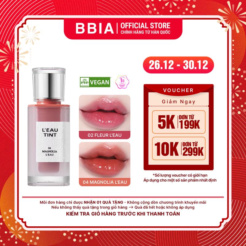 BBIA Son tint bóng lâu trôi dưỡng ẩm màu trong veo BBIA L'eau Tint 4.5g