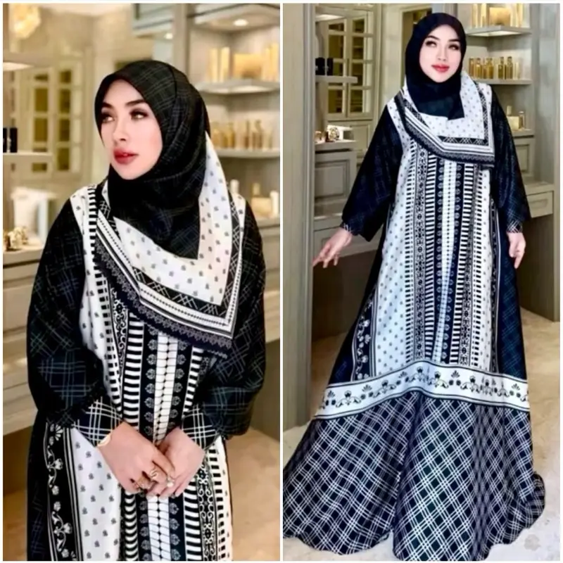 SHELLASAUKIA DRESS Salur Viral Raya Abaya RAYA Gamis Terbaru Printing Monogram Dress Dubai Terbaru SS Gamis Prisket Set Hijab DRESS PRISKET PREMIUM ORi Order Gratis BRoS Lucu