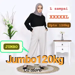 Celana kulot panjang knit hornet super jumbo kulot panjang kulot wanita knit hornet jumbo
