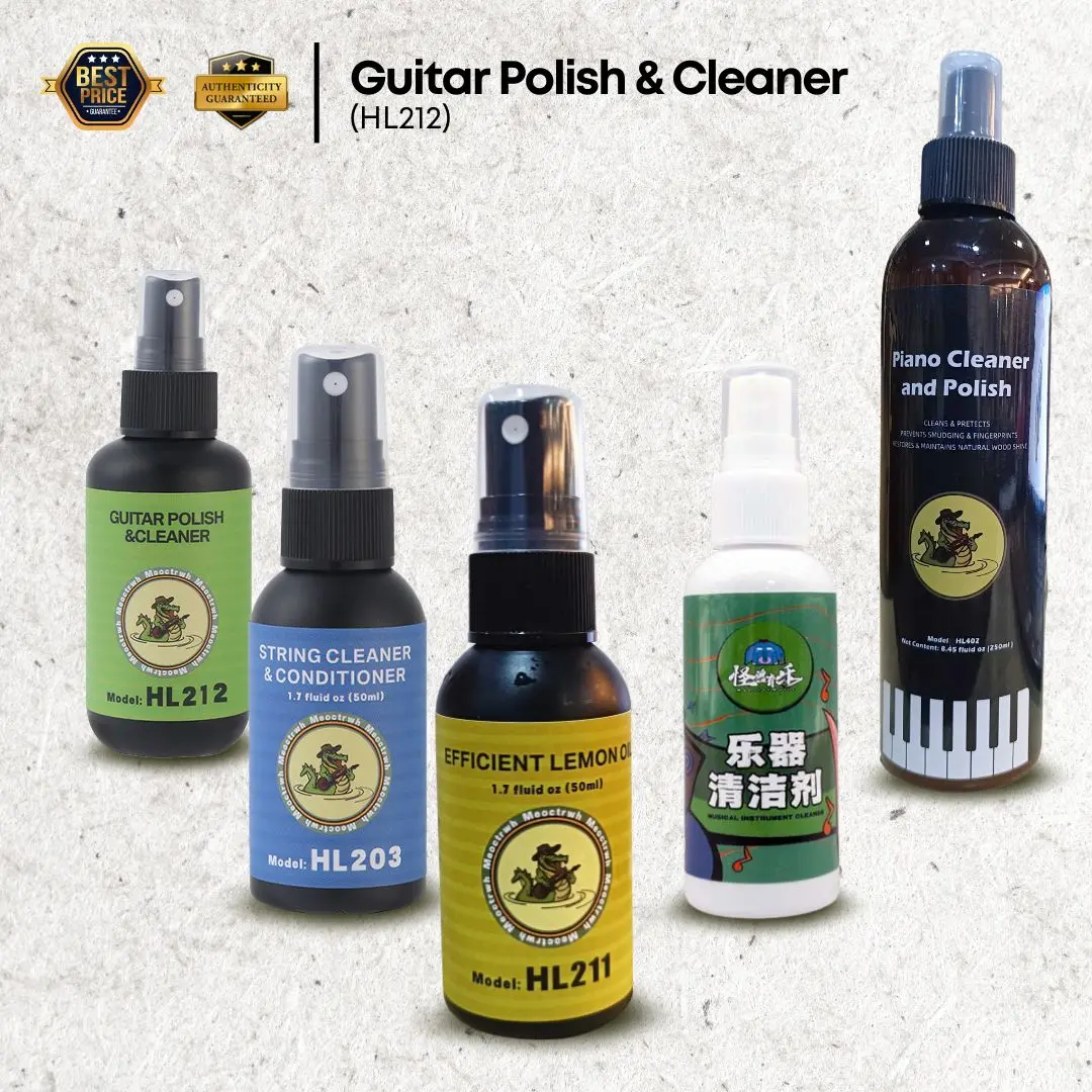 Meoctrwh Guitar Polish & Cleaner | String Cleaner & Conditioner | Lemon Oil | Musical Instrument Cleaner