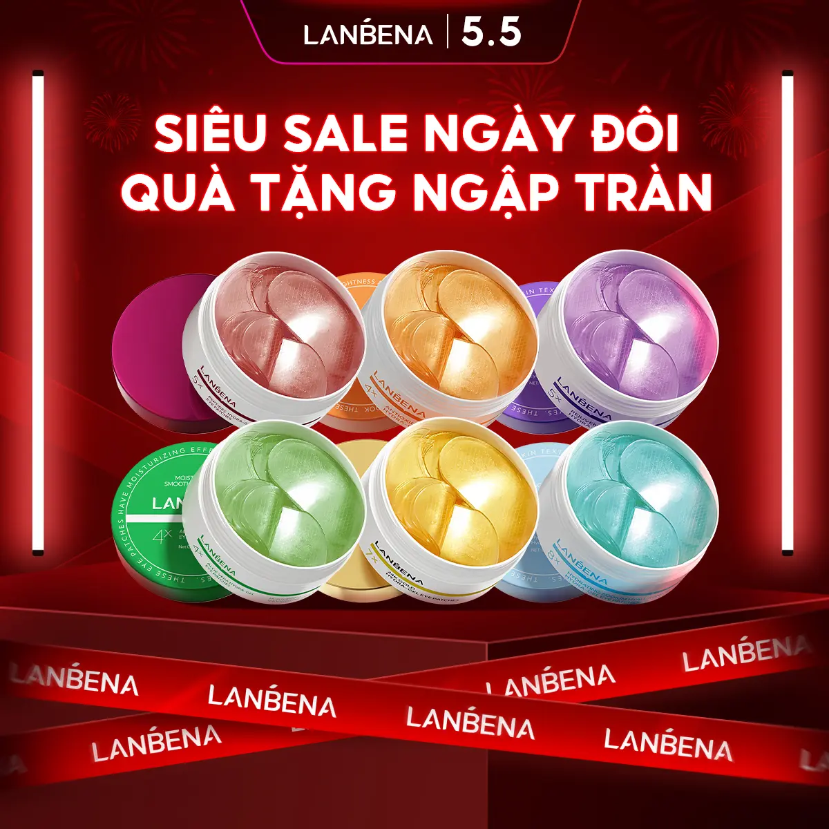 【MUA 1 TẶNG 2】Mặt Nạ Mắt LANBENA Hỗ Trợ Cải Thiện Mờ Thâm Mờ Nhăn Hỗ Trợ Dưỡng Ẩm Bọng Mắt 60 Miếng Nữ Cho Bé Skincare
