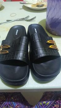 Product Review of 567 Sandal Slop Wedges Wanita Motif Strap Rabbit Tebal 5 Cm Bahan Karet Jelly Import Sol Empuk Anti Slip from A**h A**a 0