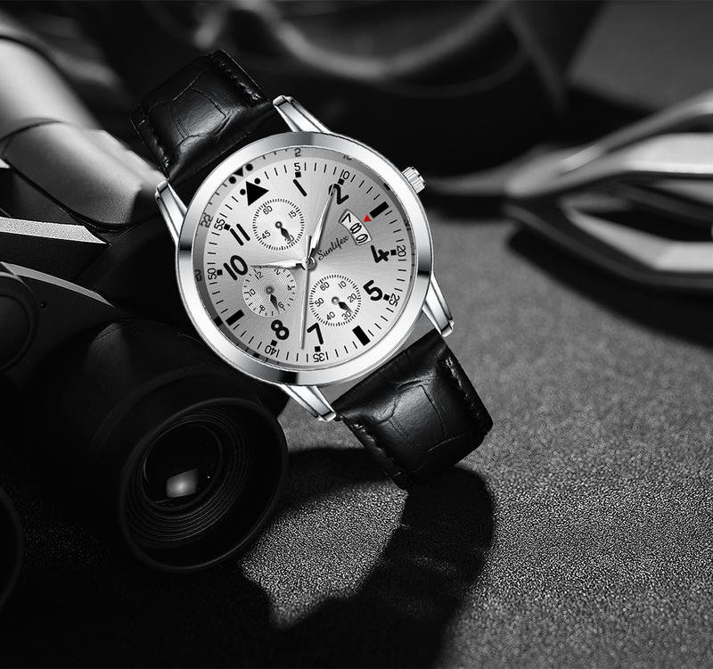 Product Introduction of Sunlifex Jam Tangan Pria Original Anti Air Kuarsa Tali Kulit Jam Tangan Cowok  Watches  SL7004 12