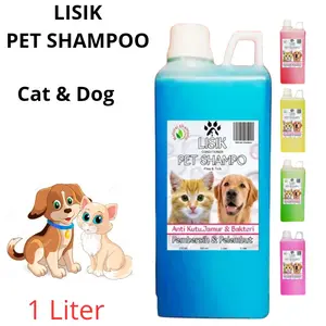 SHAMPOO KUCING/ANJING ANTI KUTU & JAMUR 1 LITER shampo rontok dan bulu lebat