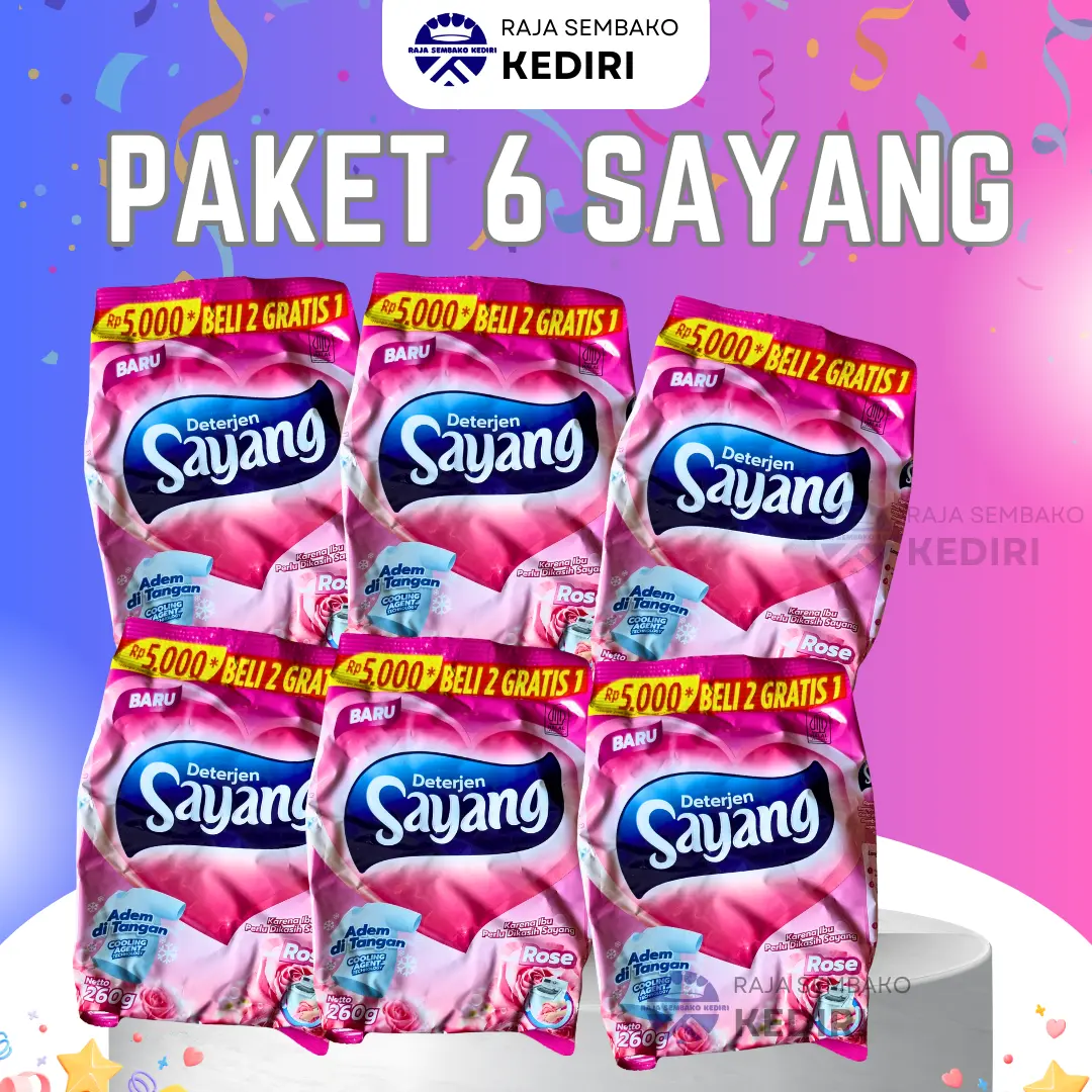 6 PCS Detergen Sayang 5000an - Deterjen - Detergent