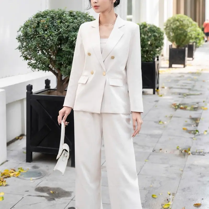 Set Bộ Quần Áo Blazer From Suông, Set Vest Chất Gold Nhật Thời Trang Cho Chị Em