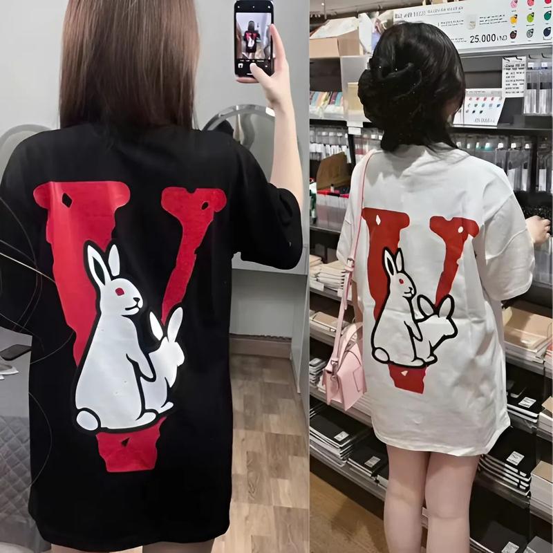  Áo Phông In Hình Con Thỏ Chữ V Sau Lưng From Rộng Dành Cho Nam Nữ Phong Cách Cá Tính Dành Cho Boy Phố  Girl Phố 
