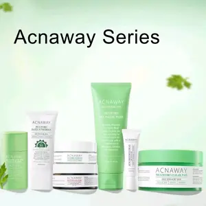 Acnaway Series Mugwort Water Gel & Mask Facial Wash Sunscreen Claystick Untuk Jerawat Rangkaian Skincare Komplit Untuk Semua Jenis Kulit Dry Skin Kit Oily Skin Kit Daily Berjerawat Treatment Wajah Berminyak Perawatan