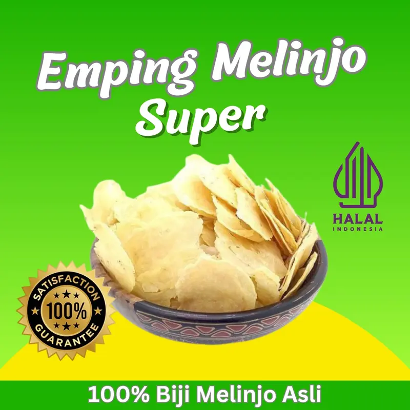 Emping Melinjo tipis 1 kg Kering Pasar siap goreng - live Keripik Renyah Organik - Snack 2