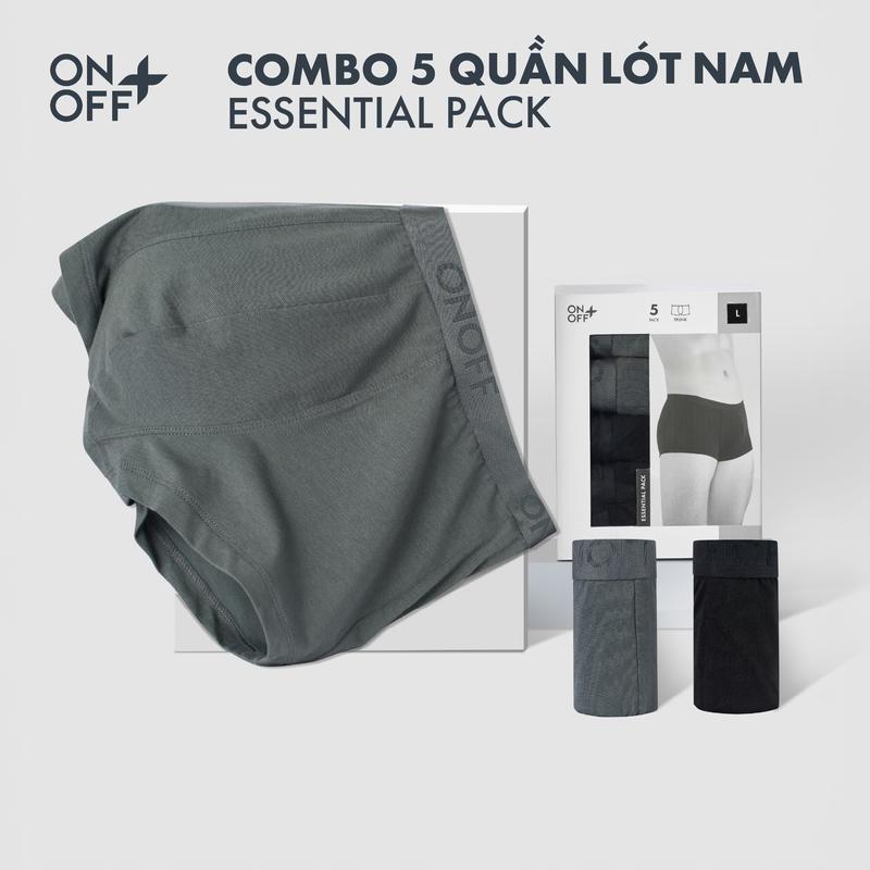  Pack 5 quần lót nam dáng trunk Bamboo Plus êm ái lành tính cho da - ONOFF 18UO25A491 