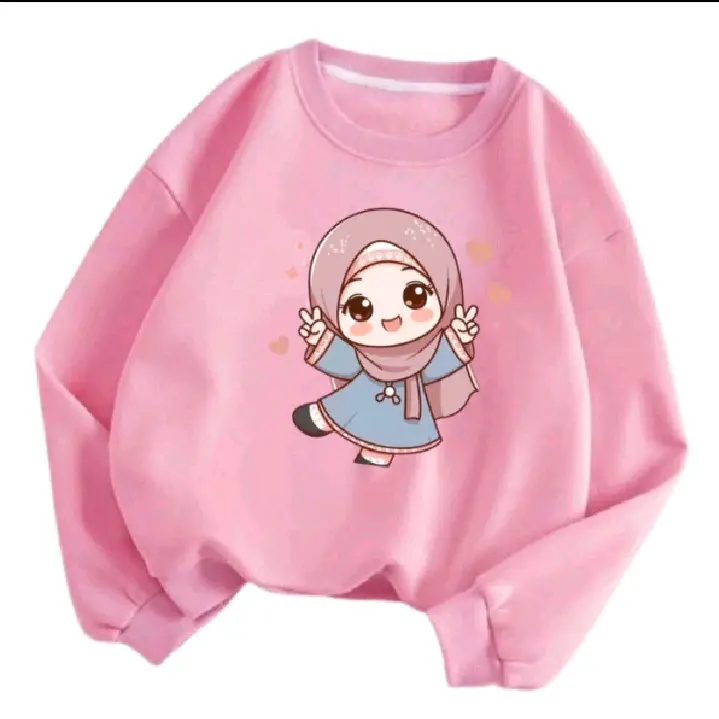 sweater anak karakter hijab cewe 1-12 tahun tshirt 3