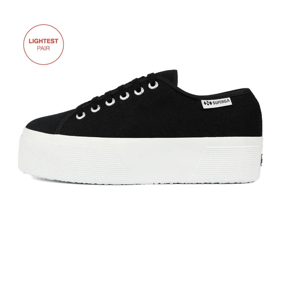 Superga 3790 Platform Leggera Black Full White
