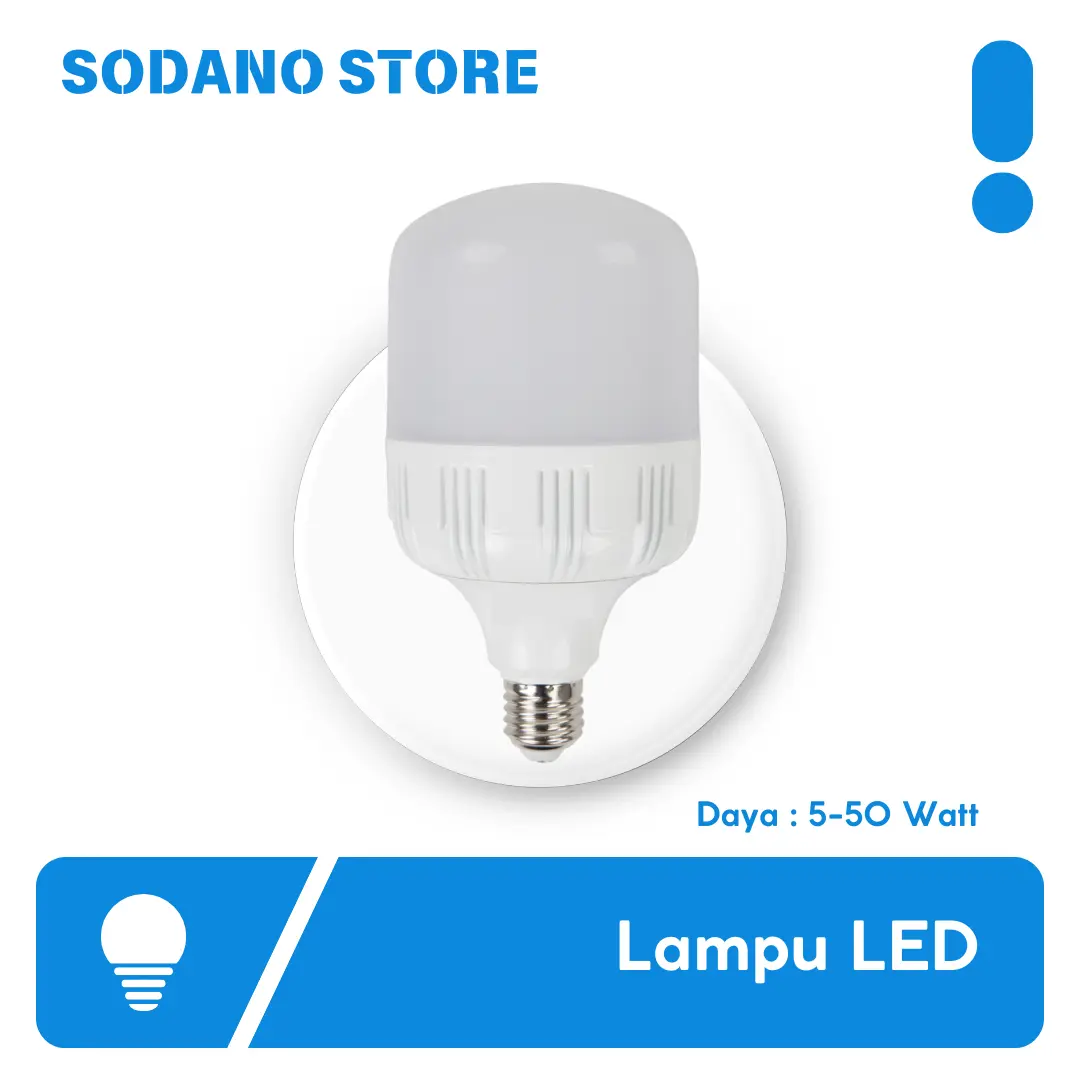 Lampu LED Bohlam LED Bulb 5w 5 watt Super Terang Ruang Tamu Kamar Tidur Hemat Energi Murah Cahaya Putih