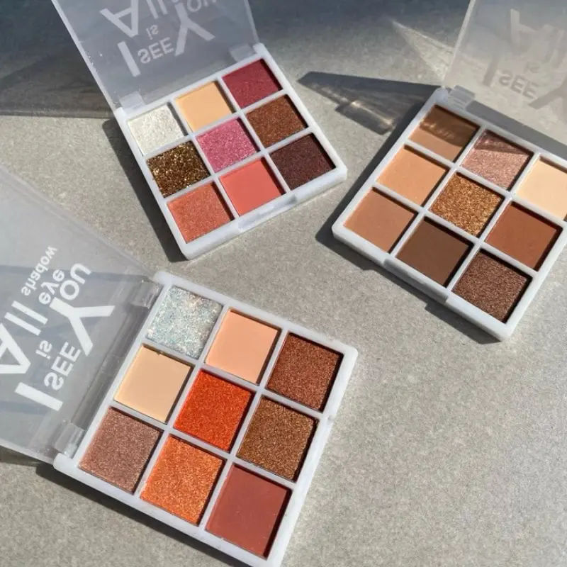 EYESHADOW GLITTER 9 WARNA WATERPROOF AND LONG LASTING Palette