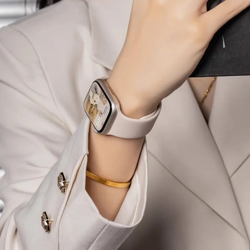 Vòng đeo tay Dây đeo thể thao bằng silicon, Dành cho Apple Watch 49mm, 44mm, 45mm, 40mm, 41mm, 42mm, 46mm, 38mm, Dòng iwatch 10, 9, 8, 7, 6, 5, 4, 3SE, Ultra 2, Correa 3