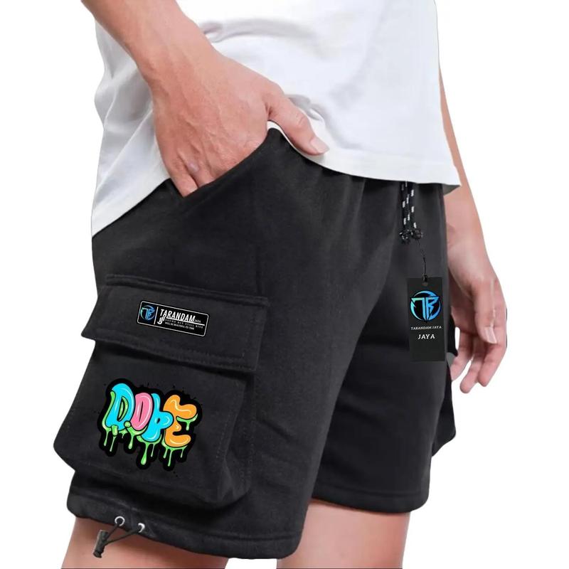New 2025 Celana Pendek Cargo Pria Keren Motif Grafiti Terbaru Short Pants Kargo Hitam Banyak Motif Size M-L-XL-XXL 1