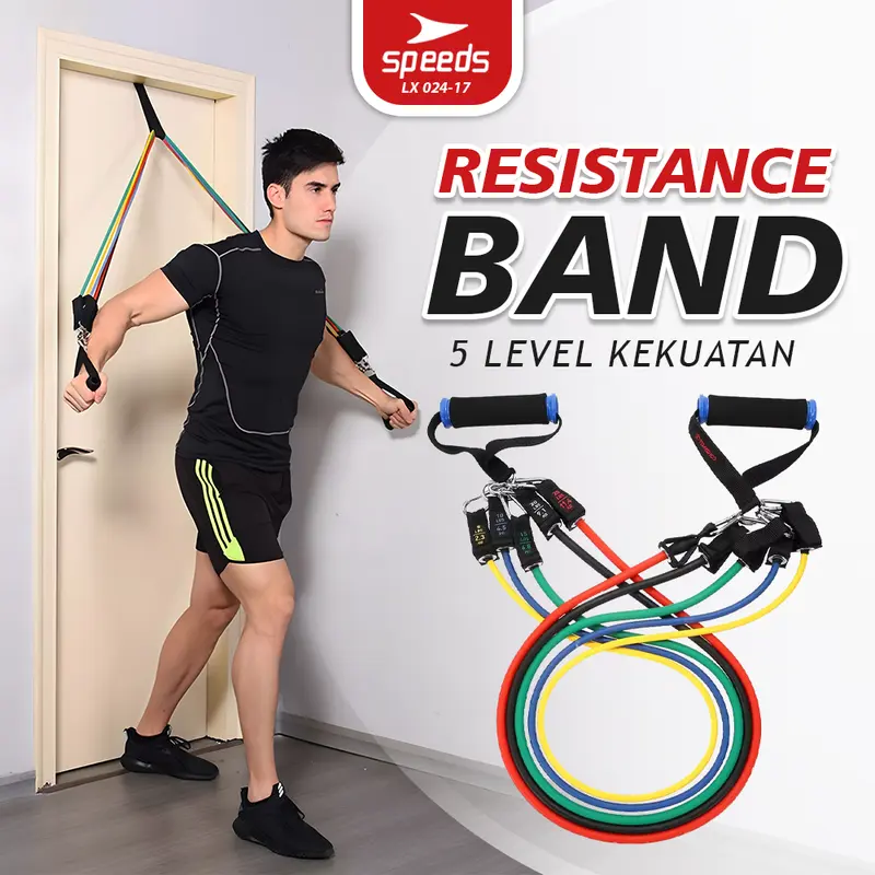 Speeds Resistance Band Tali Fitness Gym Alat Olahraga Tali Karet Outdoor  024-17 024-17 BANDS