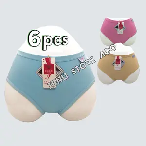 6pcs Celana Dalaman Anak Cewek ABG Katun Polos Motif Warna Random Kancut Remaja Perempuan Fashion