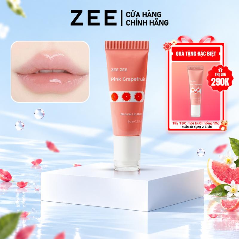 Son Dưỡng Bưởi Hồng Giúp Cải Thiện Hồng Môi Cải Thiện Sắc Tố Khô Nứt Cấp Ẩm Zee Zee Dạng Tuýp 6g