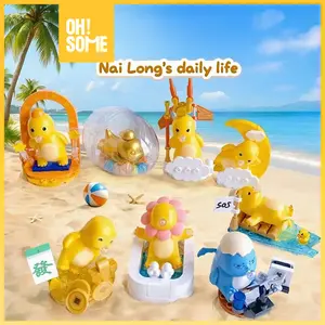 OHSOME - SLUBAN Nailong Mystery Blind Box Double Dragon Attack Collectibles (1/9) Gacha Set Koleksi Figure Nailong Double Dragon Figure Mainan (1/9) PRODUK RANDOM!